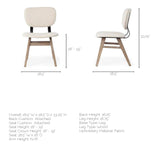 Mercana Haden Dining Chair Cream Fabric | Brown Wood