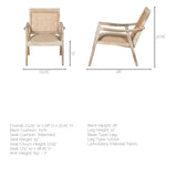 Mercana Teryn Accent Chair Cream Linen | Natural Wood