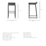 Mercana Givens Bar/Counter Stool Black Wood | Black Metal | Bar