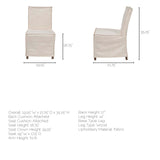 Mercana Elbert Dining Chair Cream Fabric | Brown Wood