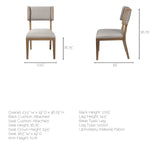 Mercana Tenton Dining Chair Gray Fabric | Brown Wood