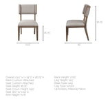 Mercana Tenton Dining Chair Gray Fabric | Gray Wood