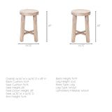 Mercana Brahma Bar/Counter Stool White Washed Wood