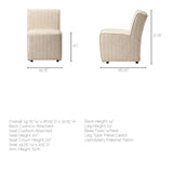 Mercana Damon Dining Chair Cream with Taupe Stripe Fabric