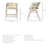 Mercana Tabitha Bar/Counter Stool Beige Fabric | Blonde Wood | Counter