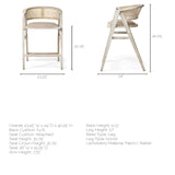 Mercana Tabitha Bar/Counter Stool Beige Fabric | Blonde Wood | Bar