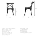 Mercana Etienne Dining Chair Black Wood | Black Metal