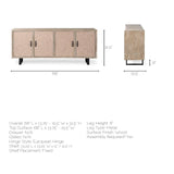 Mercana Bellefontaine Sideboard Brown Wood | Cream Fabric