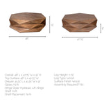 Mercana Arreto Coffee Table Brown Wood