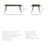 Mercana Nicholas Dining Table Brown Wood