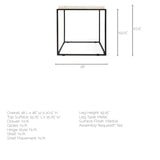 Mercana Nathan End/Side Table White Marble | Black Metal