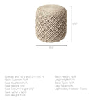 Mercana Allium Pouf Beige Wool