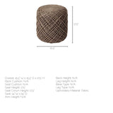 Mercana Allium Pouf Dark Brown Wool