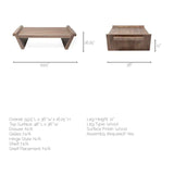 Mercana Elaine Coffee Table Brown Wood