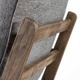 Mercana Olympus Accent Chair Castlerock Gray Fabric | Brown Wood