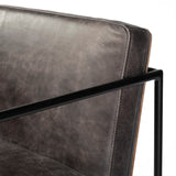 Mercana Stamford Bar/Counter Stool Black Leather | Black Metal | Bar