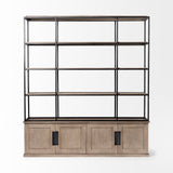 Mercana Braxton Shelving Unit Light Brown Wood | Black Metal | 82L