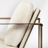 Mercana Watson Accent Chair Cream Boucle | Gold Metal