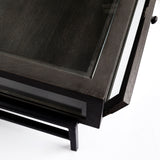 Mercana Arelius Coffee Table | Square Black-Brown Wood | Black Metal | Square