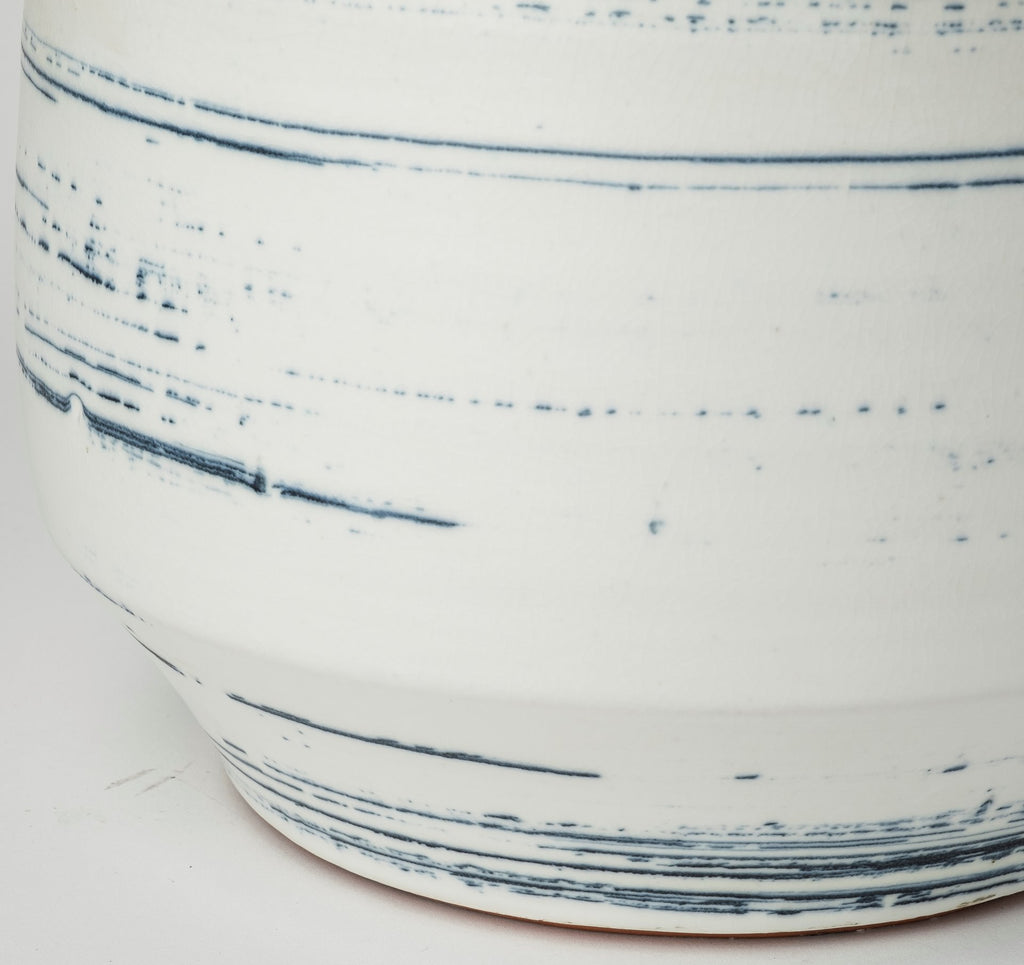 Mercana Sonnett Vase White/Blue Ceramic | 10H