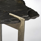 Mercana Shale Console Table Black Slate | Iron