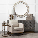 Mercana Genevieve Sideboard Gray Wood | Gold Metal