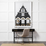 Mercana Vince Office Desk Black Metal | Gold