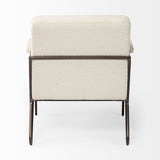 Mercana Vicunya Accent Chair Cream Boucle | Brown Metal