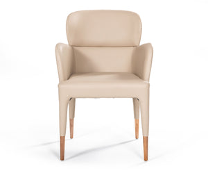 VIG Furniture Modrest Ogden Modern Beige & Rosegold Dining Armchair VGCSACH-17193