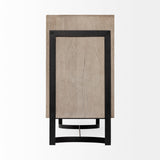 Mercana Rivien Sideboard Brown/White Wood | Metal