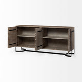 Mercana Rivien Sideboard Brown/White Wood | Metal