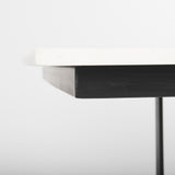 Mercana Tanner Dining Table White Marble | Black Metal | Rectangle