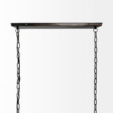 Mercana Josie Chandelier Natural Wood | Black Metal