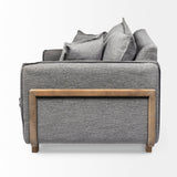 Mercana Roy Upholstered Chair Castlerock Gray Fabric | Brown Wood