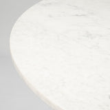 Mercana Tanner Dining Table White Marble | Black Metal | Round