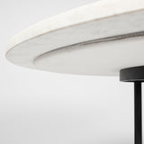 Mercana Tanner Dining Table White Marble | Black Metal | Round