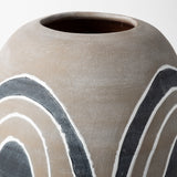 Mercana Cove Vase Brown/White Ceramic | 10H