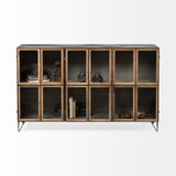 Mercana Pandora Horizontal Cabinet Brown Wood | Gray Metal | 66L