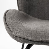 Mercana Inala Dining Chair Gray Fabric | Black Metal