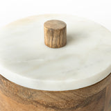 Mercana Sandook Jars Brown Wood | White Marble | 7H