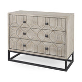 Mercana Genevieve Accent Cabinet Brown Wood | Black Metal