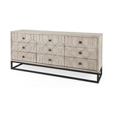 Mercana Genevieve Sideboard Brown Wood | Black Metal