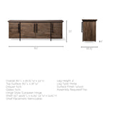 Mercana Maddox Sideboard Brown Wood | Black Metal