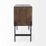 Mercana Glenn Accent Cabinet Brown Wood | Black Metal