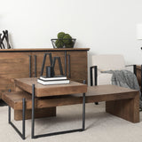 Mercana Maddox Coffee Table Brown Wood | Black Metal