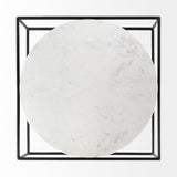 Mercana Austen Coffee Table White Marble | Black Metal