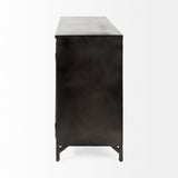 Mercana Poppy Accent Cabinet Black Metal | Glass