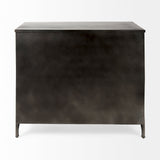 Mercana Poppy Accent Cabinet Black Metal | Glass