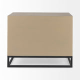 Mercana Genevieve Accent Cabinet Brown Wood | Black Metal