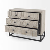 Mercana Genevieve Accent Cabinet Brown Wood | Black Metal